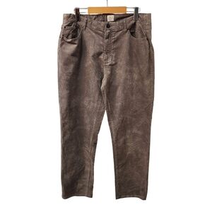 Faherty Pants Mens 35x30 Gray Corduroy Straight 5 Pocket Stretch Vintage…